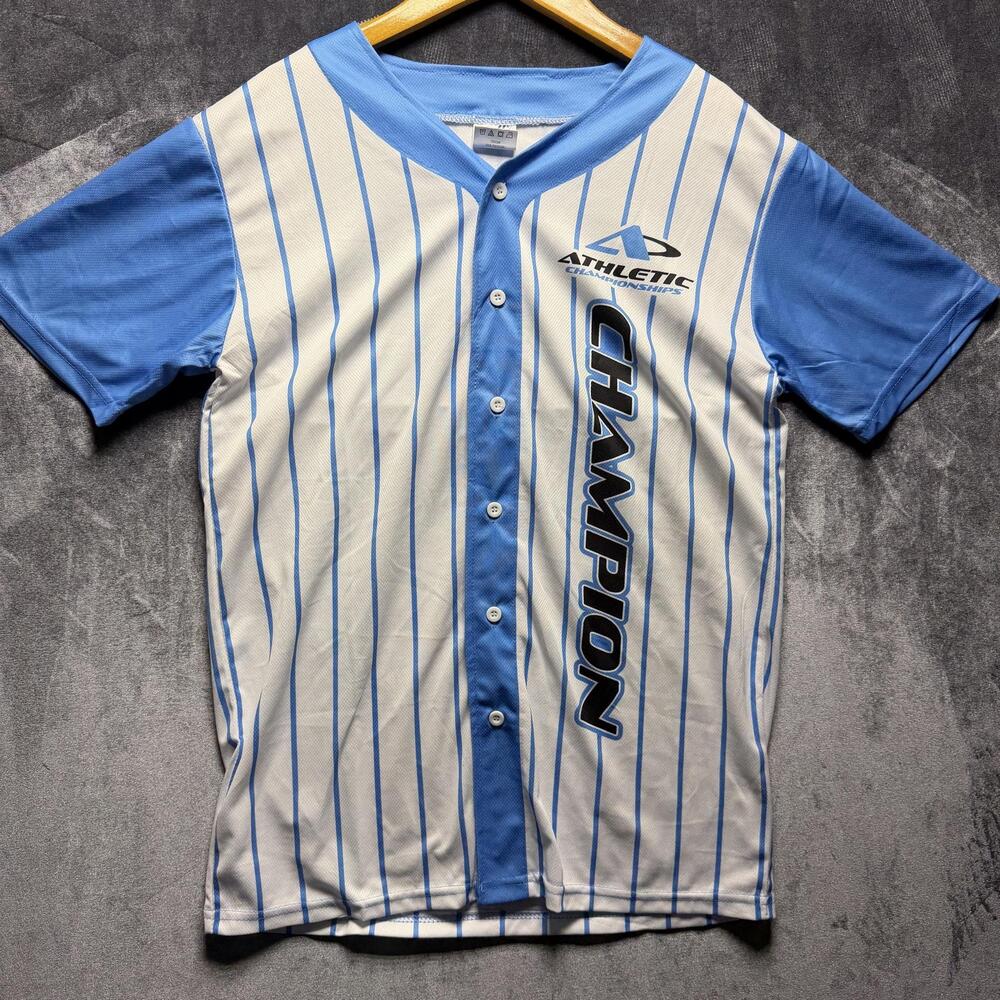 Varsity All Star T Shirt Mens S White Regular Mesh Button Jersey Cheerleading